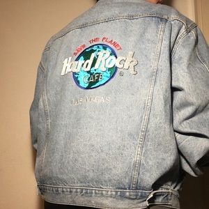 Vintage Hard Rock Cafe Las Vegas Jean Jacket